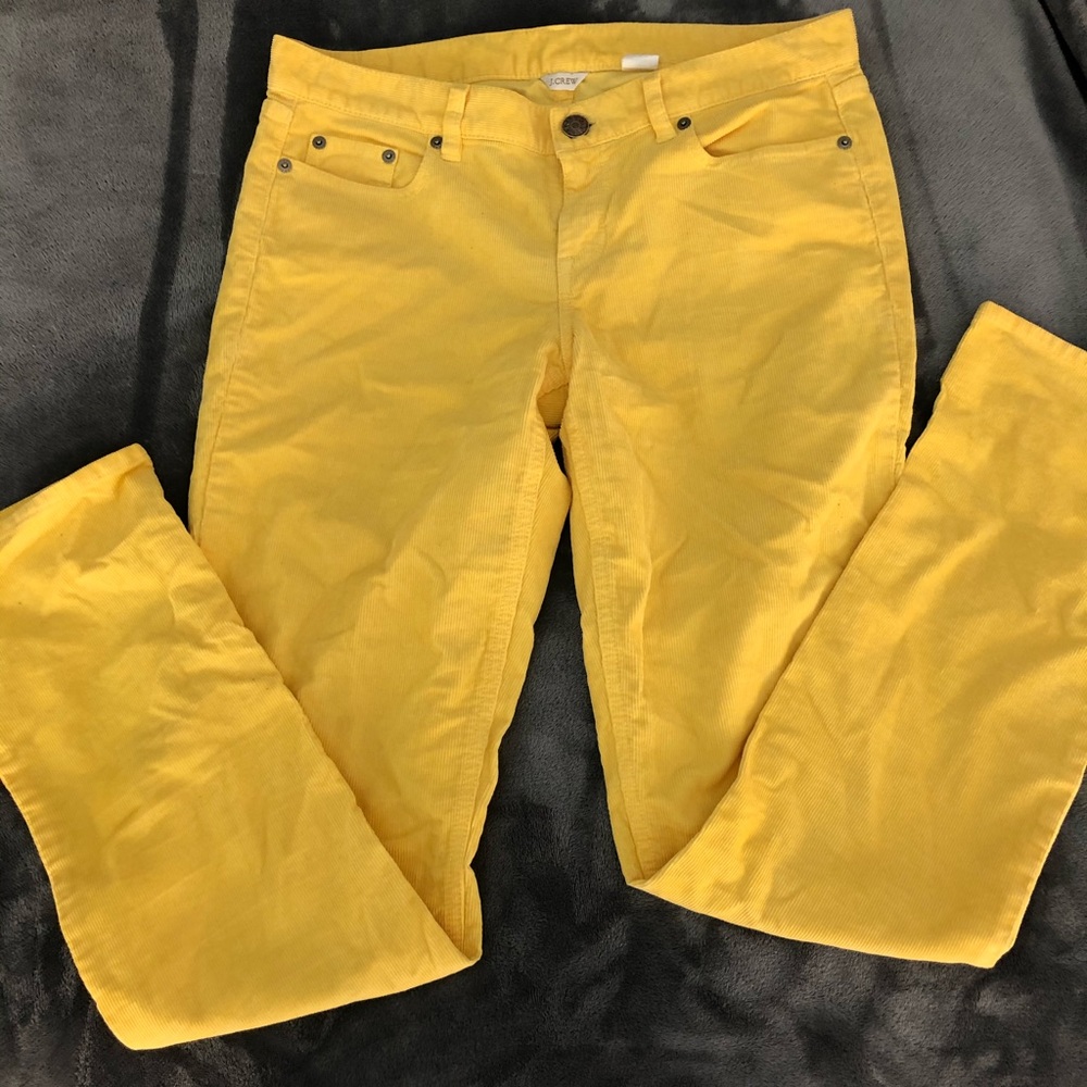 J Crew yellow corduroy pants 29r